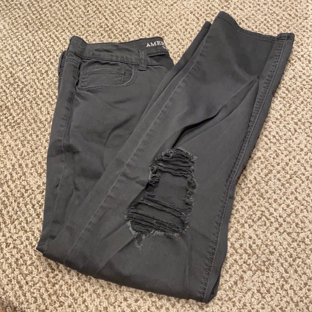 American Eagle Black/Grey Wash Jeans